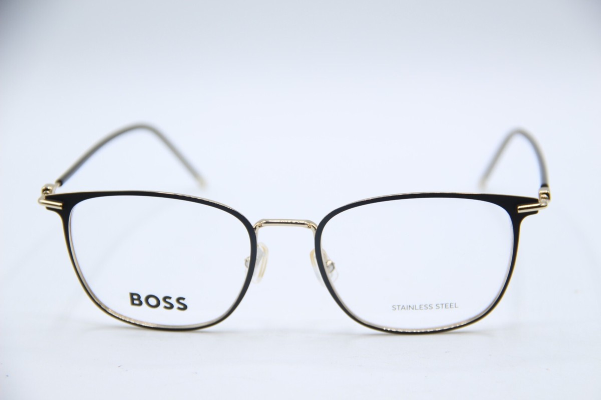 NEW BOSS 1431 2M2 BLACK GOLD GUNMETAL AUTHENTIC FRAMES EYEGLASSES