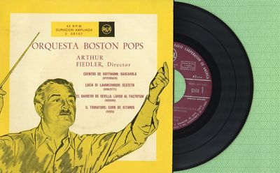ARTHUR FIEDLER / Cuentos de Hoffmann ... / RCA 3-26107 Press Spain 1958 EX