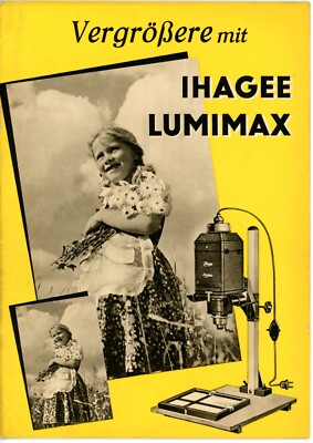 IHAGEE Prospekt LUMIMAX Vergrößerungsgerät Simplex Universal Kine Exakta (Y4951