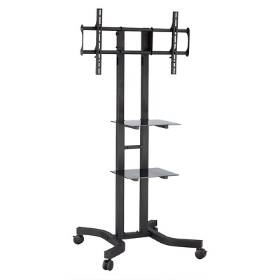 Allcam FS1031 40  -60   LCD/LED TV Trolley Bodenständer mit Glasablagen schwarz