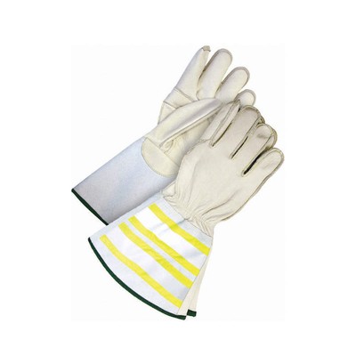 BDG 60-9-1280-L Leather Gloves,Gauntlet Cuff,L 61KA08