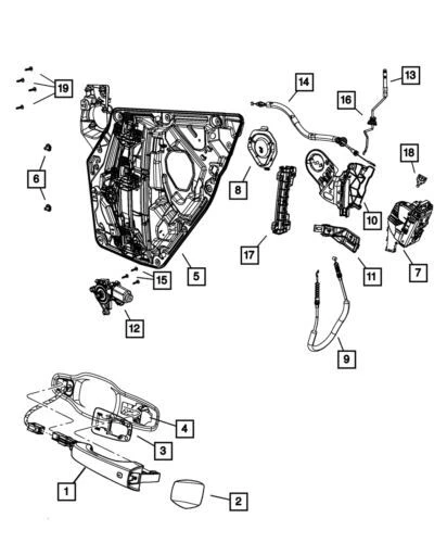 Motor regulador de ventana derecho Dodge Charger original Mopar 2011-2023 68143988AA Foto 4 de 4