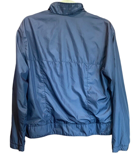 Giacca a vento vintage anni 90 Nike foderata in jersey blu navy ~ donna L (12-14) 920220 - Foto 4 di 7