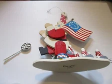 Emgee Santa and Mouse Ornament Flag 1776