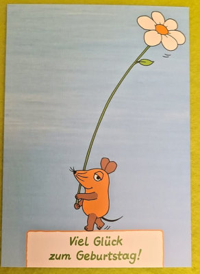 Glückwunschkarte 'Herzlichen Glückwunsch Zum Neuen Job!' - Mit Lustiger Maus-Illustration, A5 (25x17.6 Cm), Inkl. Umschlag