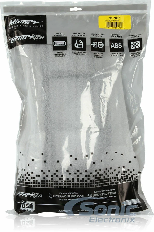 Kit de tablero de instalación de radio DIN única Metra 99-7807 para Honda Select 2008-2012 Foto 2 de 2