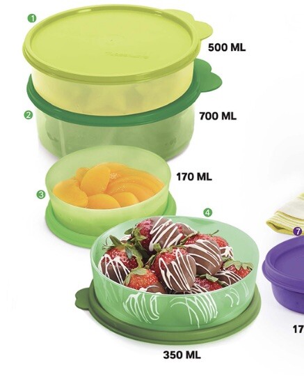 Tupperware Set of 4 Round Fridge Container | eBay