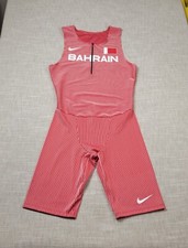 NIKE Pro Elite Speedsuit Small Mens Red White Bahrain Team Olympics Track Field