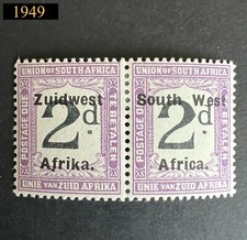 South West Africa Postage Due Stamps D30 2d Zuidwest 9.5mm T6 1924 MLH
