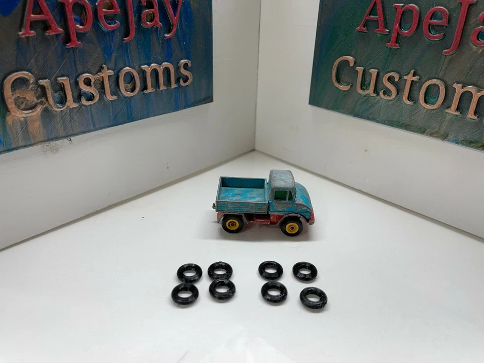 8 TIRES FOR matchbox lesney unimog no49 (TRUCK NOT INCLUDED) - Image 2 of 2