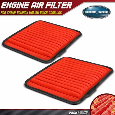 2x High Performance Engine Air Filter for Chevy Equinox Malibu Buick Cadillac