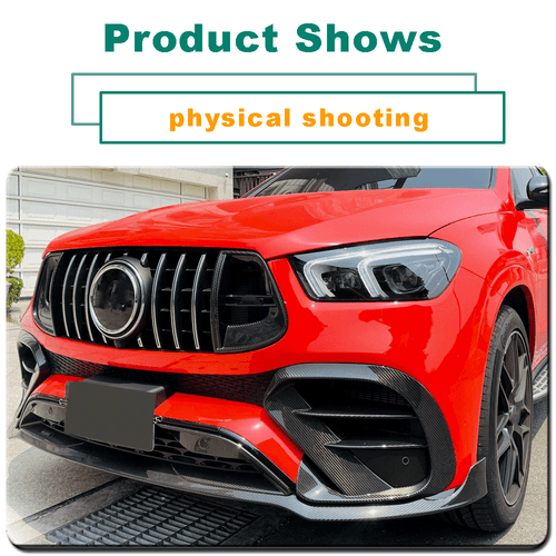 Fit For Benz W167 C167 GLE450 Sport Coupe Real Carbon Front Fins Air Vent Cover - Bild 4 von 15
