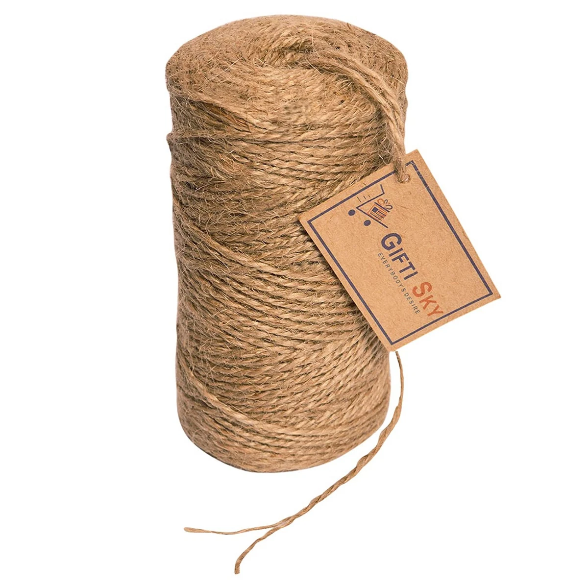 Natural Jute Twine String Rope for Craft & Decoration 2mm Thick 60 Meters