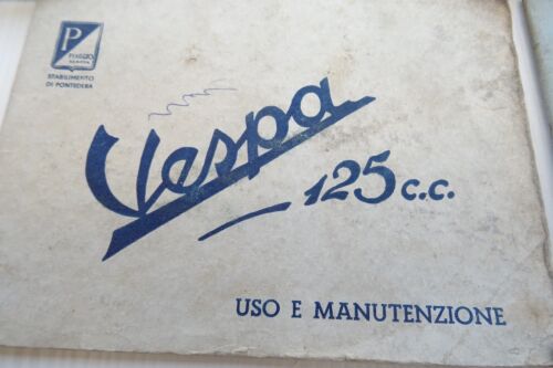 manuale uso manutenzione Vespa 125 bacchetta 1950 + buoni e contratti Piaggio - Picture 2 of 20