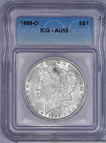1889-O Morgan Silver Dollar $1 ICG AU55