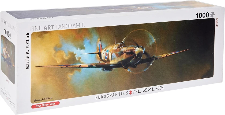 Spitfire by Barrie Clark Panoramic 1000 piece jigsaw puzzle 990mm x 330mm - Image 4 of 4