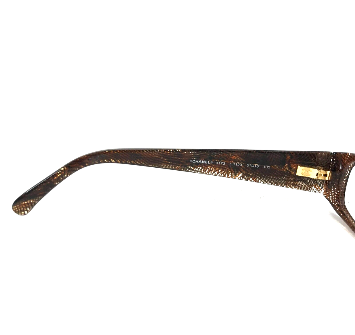 Chanel Petite Eyeglasses Frames 3173 c.1123 Clear Brown Lace 