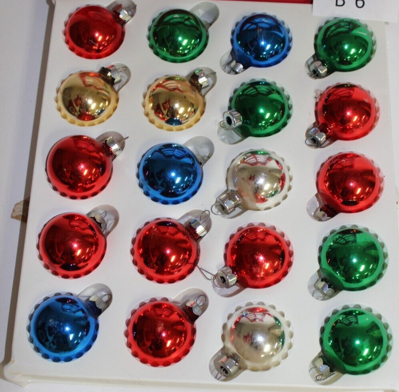 Lot Of 20 Vintage Kmart Bulbs Green Blue Red Silver Gold Holiday Time Rauch USA