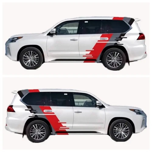 FOR LEXUS GX400 LX570 Racing Sport Sticker Graphic Side Door Stripe Decal Kit