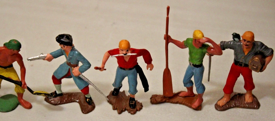 9 Piratas Guerrero del Mundo de Plástico Duro Marx Años 70 De Colección LEER DESCRIPCIÓN Foto 3 de 4