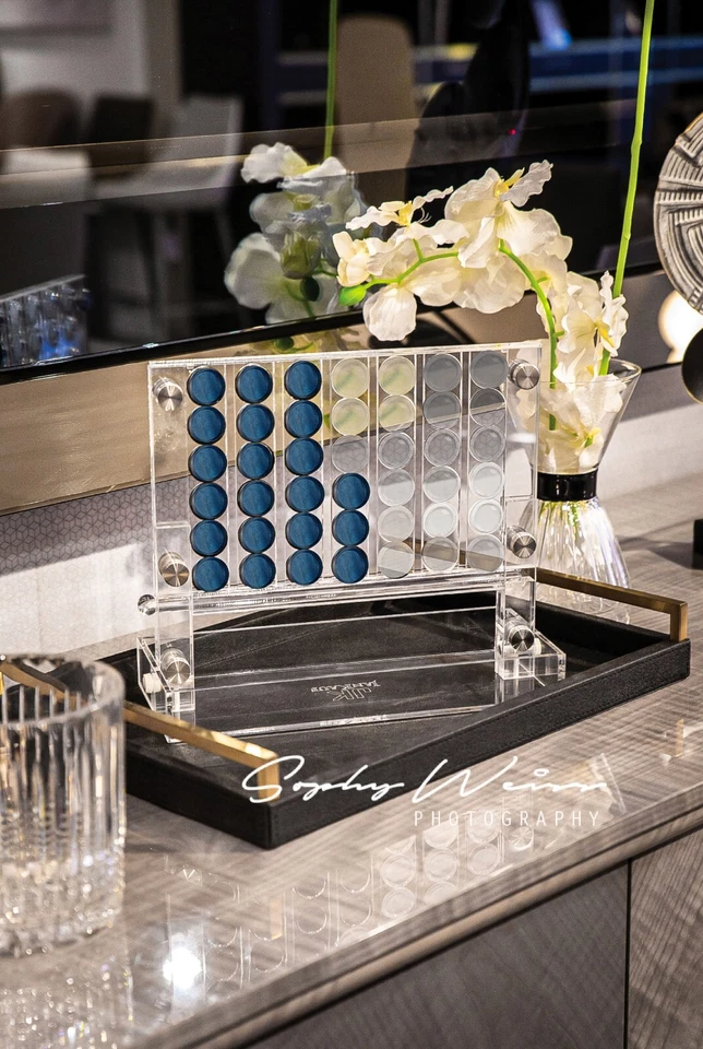 Connect Four - 4 in a Row - Luxury Acrylic Board Game in Various Colour Options  - Image 2 of 4