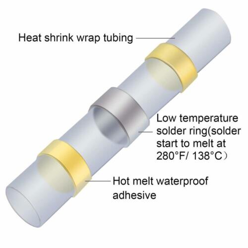 1000pcs Waterproof Solder Seal Sleeve Heat Shrink Butt Wire Connectors Terminals - Picture 9 of 12