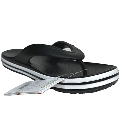 Crocs Mens Bayaband Flip Flop Thong Sandal Size 8-9 Black  display picture 3