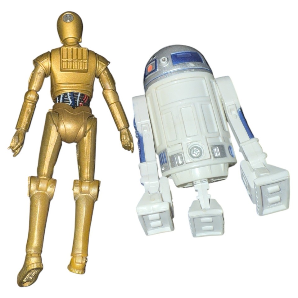 Star Wars Hasbro Clone Wars C-3PO & R2D2 Action Figures Loose Lot 2 ...