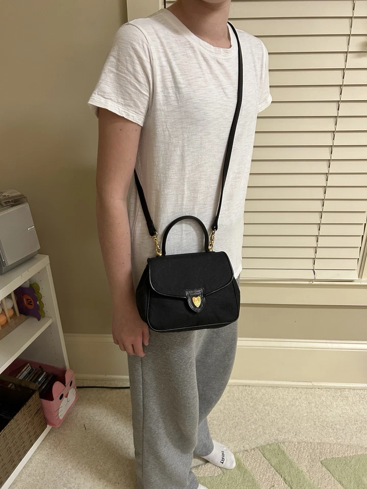 Bolso de mano vintage Mark Cross convertible de lona negro, bolso a bandolera Foto 4 de 4