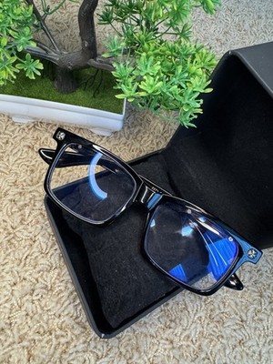 Chrome Heart Brille In Schwarz Mit Silbernen Details Blaulichtfilter
