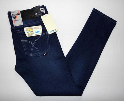GAS - Men's NEW Narrow Skinny Fit Jeans 34''W X 32''L Dark Indigo Blue Denim
