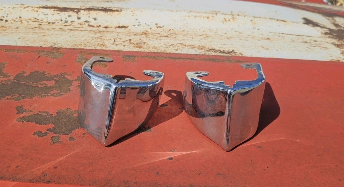 Pair Rechromed 1955 Oldsmobile Super 88 98 Front Bumper Extension