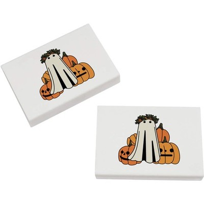 2 Radiergummis / Gummis ''Kürbisgeist Halloween'' 45 mm (ER00051751)