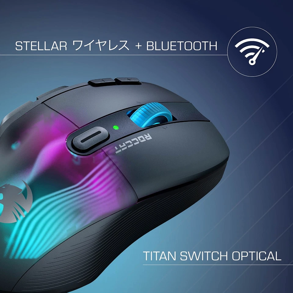 ROCCAT Gaming Mouse Kone XP Air Wireless 2.4GHz/Bluetooth Black - Image 3 of 4