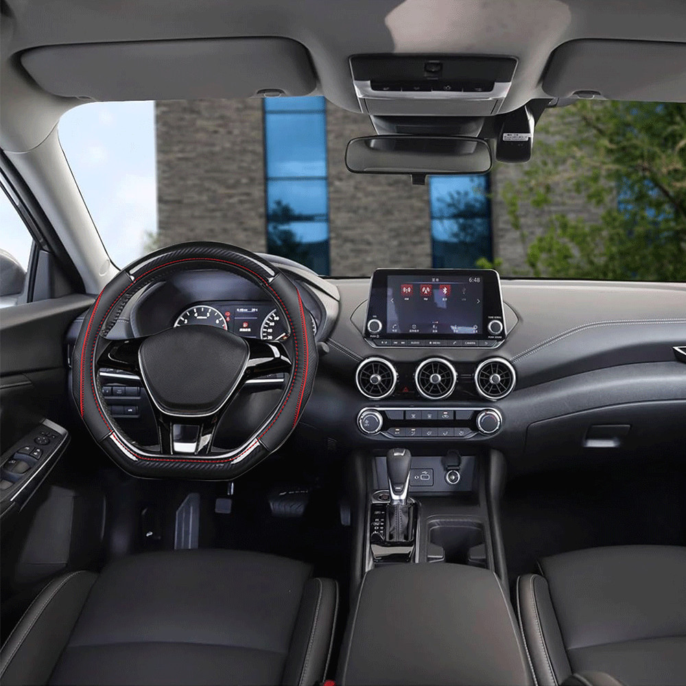 Leather Steering Wheel Cover For BYD Atto 3 2022 - Current | D-Shape 14.5-15inch