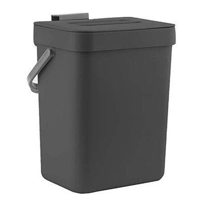  Mini Countertop Trash Can, Compact Waste Basket Garbage Can, 3L-Lift Black