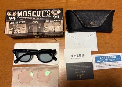 MOSCOT LEMTOSH Brille schwarz 46 mm gebraucht mit klaren Gläsern