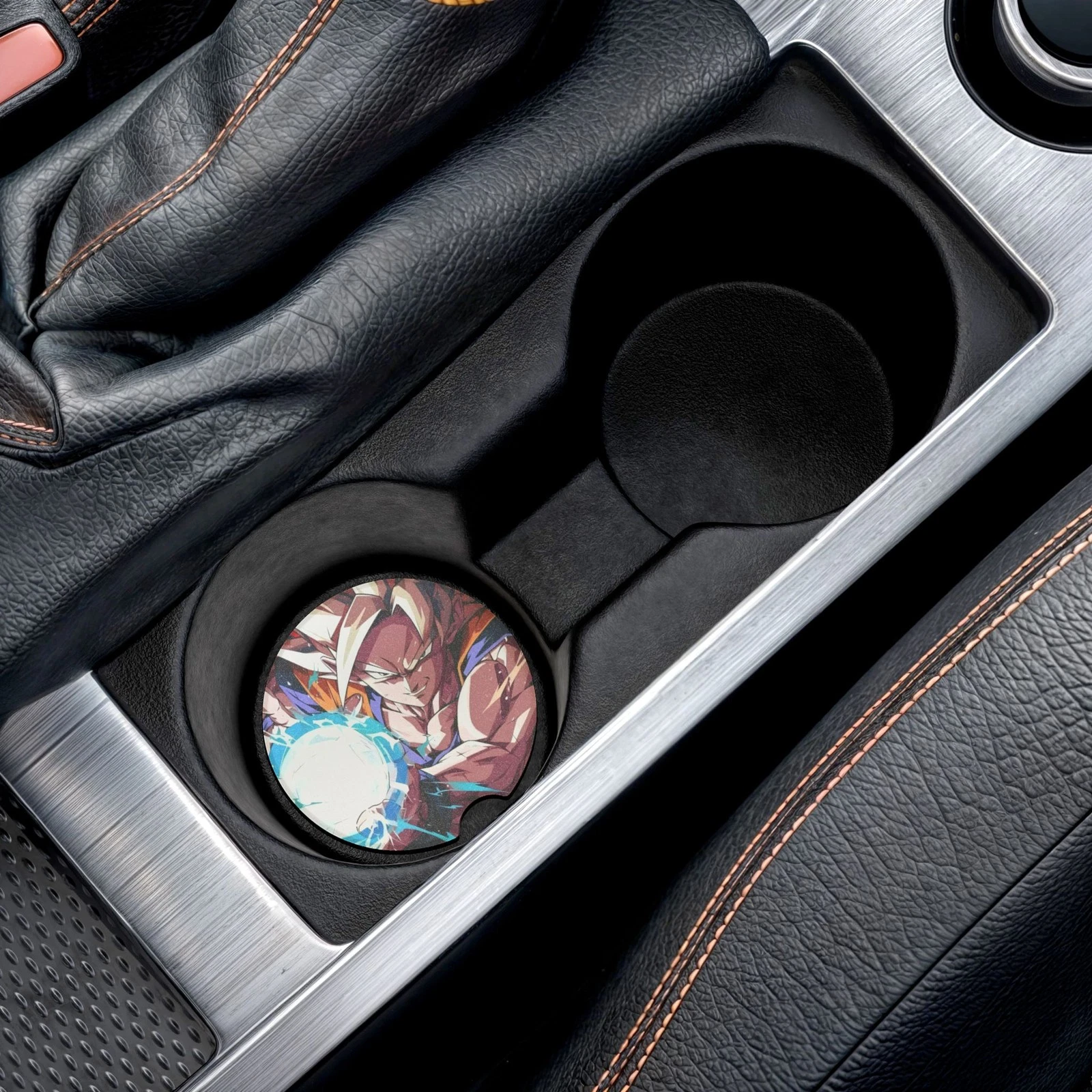 Dragon Ball Z Soapstone Car Coaster – Goku Super Saiyan Cup Holder Insert
