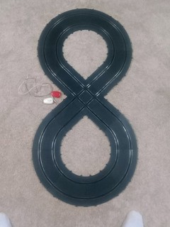 17 lot eldon/ungar slot car race track 12 curved 4 straight one crosser fenc