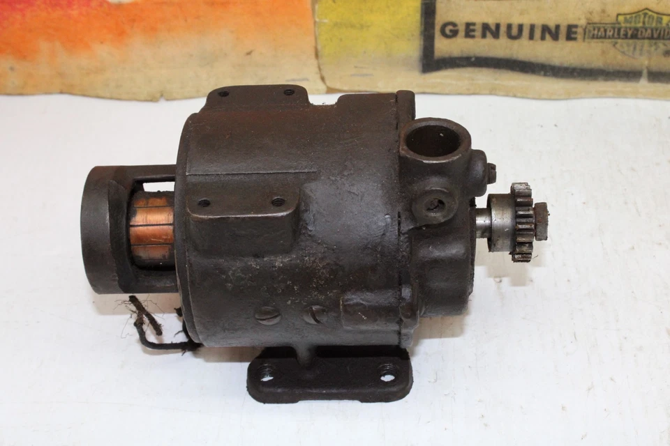 Harley-Davidson J JD FD Motor Generador Armadura Carcasa Cubierta Postes Engranaje Foto 4 de 4