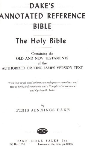 Dakes Annotated Reference Bible with Concordance and Study Notes