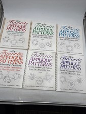 Lot 6 Favorite Applique Patterns Vtg Spiral Bound Quilt Patterns Volume 1-6 VGC