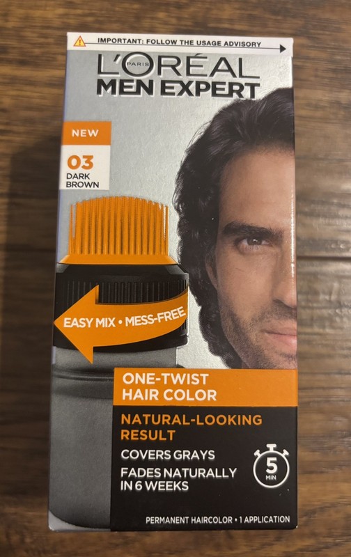 Loreal Men Expert One Twist Mess Free Permanent Color 03 Dark Brown 5 Minute 