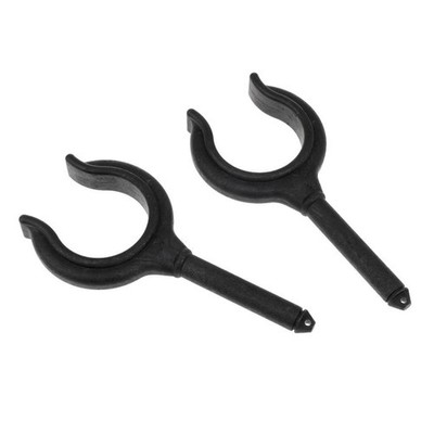 2 Teile Schwarzes Nylon Marine Boot Dinghy Oar Lock Rowlock Horn Seite