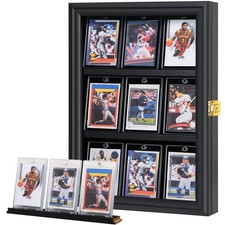 Sports Card Display Case Lockable Wall Cabinet