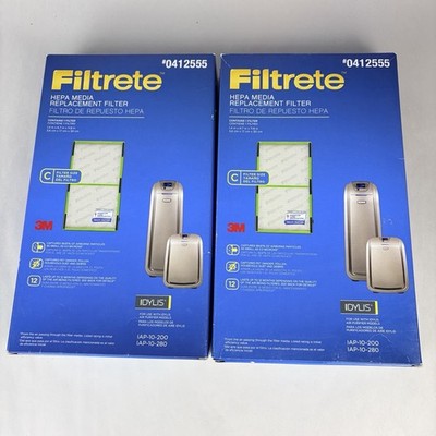 3M Filtrete HEPA MEDIA Replacement Filter #0412555 Size C / Set Of 2