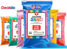 Colored Sand for Crafts - 6 Assorted Colors Bags - 1 Lb Vibrant Colorful Fine Se