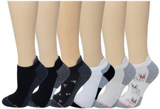Motion Dr Women's Men 6pk Compression Low Cut Anklet Socks 9-11 Assorted 2