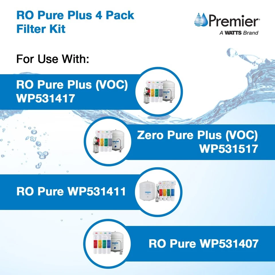RO Pure Plus 4-Pack Filtration Kit for 4 Stage Pure Plus/Zero Pure Plus Rever... - Image 3 of 4