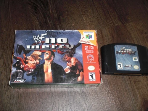 WWF No Mercy N64 WWE Nintendo 64 N64 NEAR COMPLETE CIB Box Game AUTHENTIC OEM